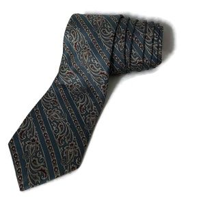 Oscar de la Renta Couture Necktie Paisley Silk USA